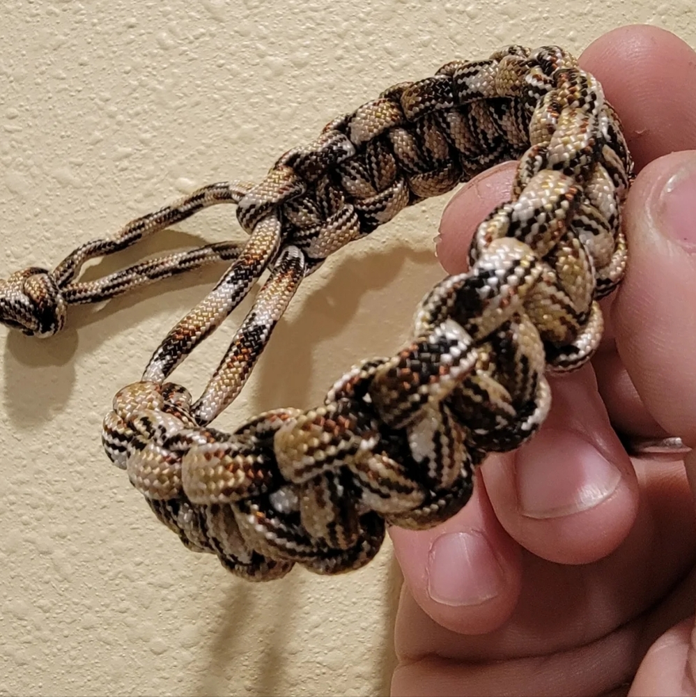 550 Paracord Handmade Bracelet Tan for Small Wrists - Mad Max Style